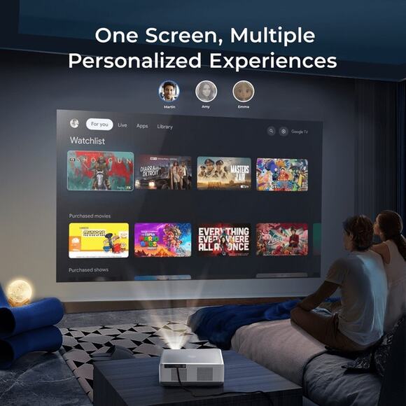 VANKYO Performance V700 Native 1080P Projector with Google TV, 400 Lumens - Picture 6 of 6